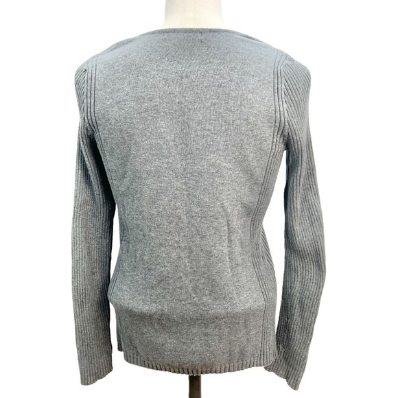 Relativity Sweater Womens Small Gray Long Sleeves - Picture 4 of 8